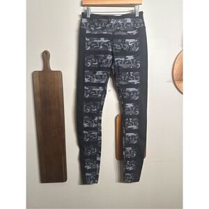 Nike Black White Gray High Waist Clash Epic Lux Dri-Fit Camo Leggings Size Small